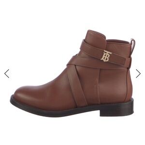 Burberry Brown Leather Ankle Booties